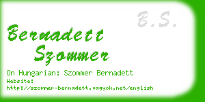 bernadett szommer business card